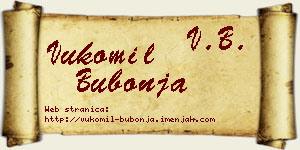 Vukomil Bubonja vizit kartica